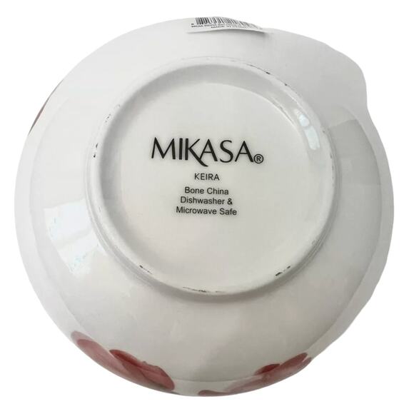 Mikasa Kiera Red Poppy Floral Porcelain Salad Bowls 6in Ceramic Set of 4 NEW - Picture 8 of 10